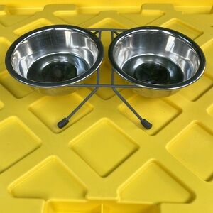 Double Stainless Steel Pet Bowls with Stand
